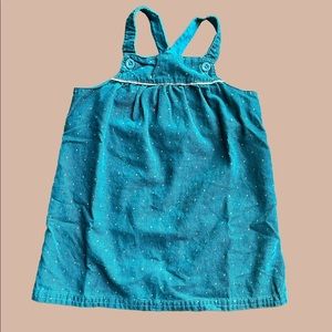 Carter's: Tank Strap Corduroy Polka-dot Overall Dress Teal 12M